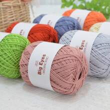 2pcs 200g Organza Yarn Balls Handmade Crochet DIY Hat Bag Cushion Yarn Stiff Material Kit - 2-pack - View 4