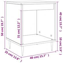 vidaXL Nachttisch Hochglanz-Weiß 40x35x50 cm Holzwerkstoff Geeignet für Wohn- und Schlafzimmer; ideal für Kommoden und Nachttische mit Schubladen; platzsparende Montage; perfekt als Geschenk oder Wohnaccessoire. - Weiss - Übersicht 8