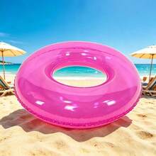 1pc Transparent Jelly Color Adult Swimming Ring, Thick Pearlescent Colored Swimming Armband For Beach & Outdoor Use - Multicolor - View 17