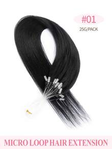 Micro Loop Real Human Hair Extensions, 18 Inch #2 Darkest Brown Silky Straight Hair For Women, 25g 25 Strands Ideal For Daily, Party & Wedding To Boost Volume & Length - Multicolor - View 38