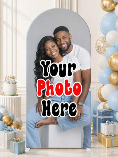 1pc Elastic Banner Arch Backdrop, Personalized Custom Multi-Size Arch Decor, Suitable For Dome Backdrop Frame Custom Arch Backdrop Set, Create Festive Atmosphere, Multiple Sizes Available, Suitable For Birthday And Theme Party