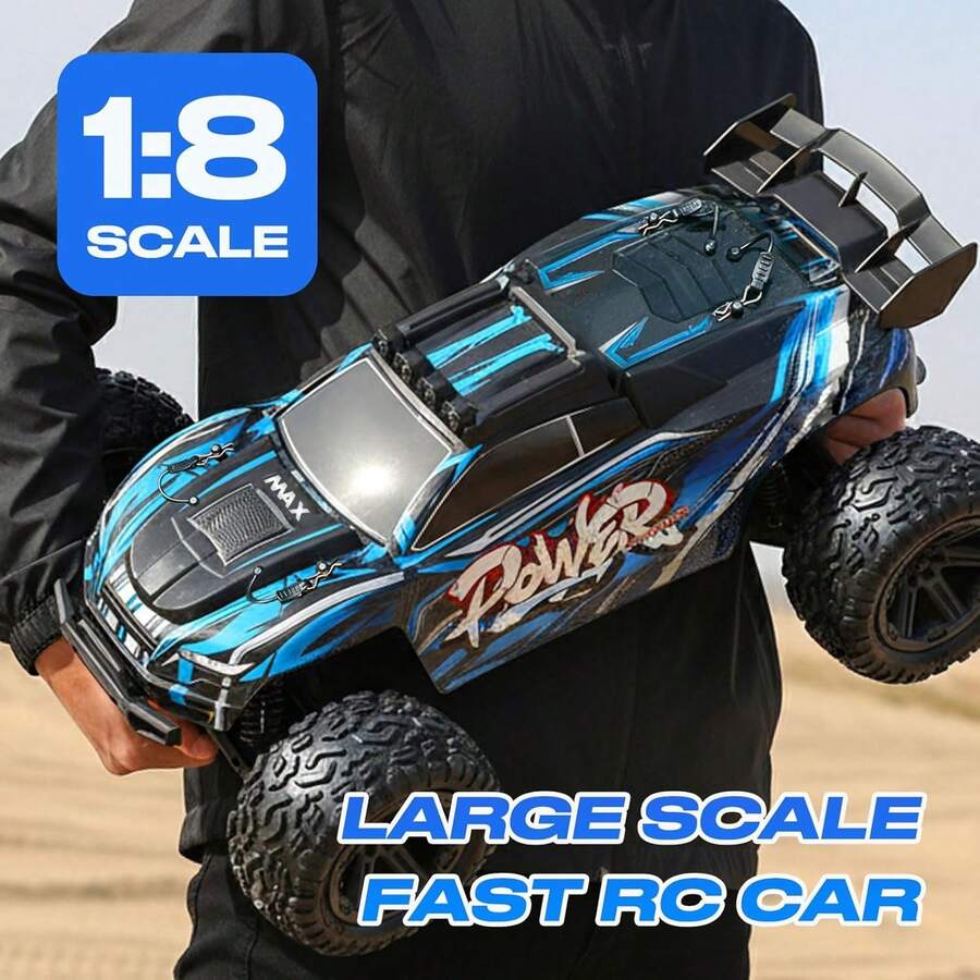 1:8 Scale Off Road RC Car, 50KM/H High Speed Vehicle, Supports Multiple Cars Racing Together, Drifting, Racing, Climbing, Not A Toy, For Professional Players, Collectors Or Competitive Sports Use Solely - Blue - View 1