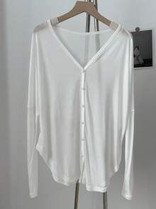 1pc Women's Thin Knit Sun Protection Cardigan Ice Silk Shawl - Multicolor - View 6