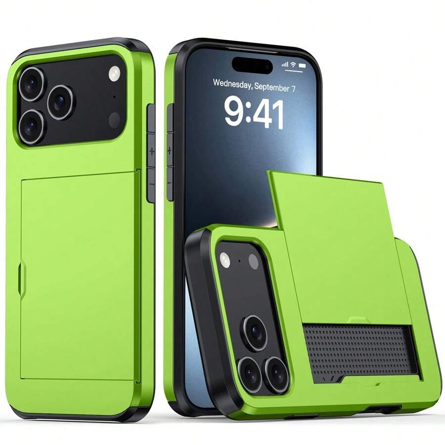2合1防摔PC卡槽手機殼，相容 Apple 18 Pro Max 18 Pro 17 Pro Max 17 Pro 17e 16E 15 14 13 12 11 7 8 XR X/XS XS Max，相容 Galaxy S26 Ultra S25 Ultra A37 A57 A56 A55 A17 S25 FE S26 FE A14 A15 A16 A26 A36 A35 A25，亦相容 P30 P30 Pro，2合1防震手機保護套，卡槽錢包設計