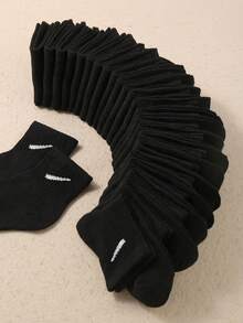 10 Pairs Random Style Soft Mid-Calf Sports Socks, Running Socks, Fun Socks, Autumn Back To School, Outdoor, Student Daily Campus Socks - Multicolor - View 3