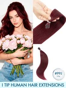 I Tip Human Hair Extensions 16-22 Inch Invisible Keratin Fusion Straight Remy Real Hair 25g/30g/50g Natural Black Blonde Highlights For Women Wedding Party Daily Wear Summer Holiday Concert Travel Beauty Accessory - Multicolor - View 18
