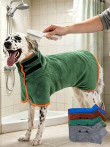 Pet Bath Towel, Matching Pet Flea Comb, Pet Absorbent Towel, Pet Cleaning Supplies, Dog Bathrobe, Pet Bathroom Supplies, Absorbent Towel/Blanket, Bath Towel, Soft And Lint-Free, Multiple Sizes, Suitable For Large And Medium Dogs, Cats And Other Pets, Can Wrap Entire Body, Essential For Pet Owners, Pet Party Gift, Birthday Gift - Multicolor - View 1