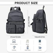 New Backpack, Laptop Backpack, Fits 14-15.6 Inch Laptops, Unisex, Lightweight And Durable, Multi-Functional Pockets, Large Capacity College Outdoor Backpack, Travel Backpack, Hiking Backpack, Lightweight Casual Daily Backpack, With Laptop Compartment, Fashion Multi-Functional Backpack, Suitable For Work, Business And College Use, Multiple Colors Available - Multicolor - View 4