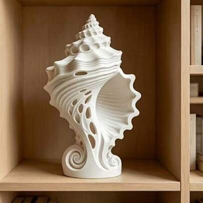 New 2D Flat Creative Exquisite Marine Life Conch Acrylic Home Indoor Decor Ornament Gift For Entryway, Dining Table, Soft Furnishing Gift For Friends