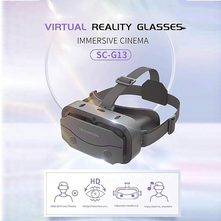 YIYI 3D VR 頭戴式裝置，相容 iPhone 與 Android 手機，適用 4.7-7.2 吋螢幕，通用虛擬實境眼鏡，柔軟舒適新款 3D 眼鏡，附 VR 眼鏡控制器，適用 4.7-7.2 吋智慧型手機 - 查看 8