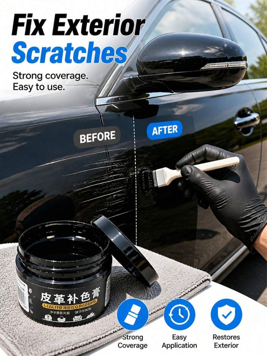 Car Paint Repair Paste - Instantly Repairs Scratches, Quick-Drying Formula, Strong Adhesion, Easy DIY Car Painting, Suitable For Car Doors, Bumpers, Mudguards - Suitable For Beginners And Car Owners. - Repair Paste - View 1