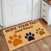 Alfombra larga con estampado de huellas de patas, alfombra de piso para el hogar, felpudo de entrada, alfombra de entrada interior, alfombra de dormitorio junto a la cama, alfombra de cocina, pasillo de cocina, adecuada para sala de estar, lavandería, baño - Multicolor - Ver 10