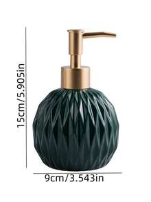 1pc Ceramic Round Bathroom & Kitchen Dispenser Bottle, Nordic Luxury High-End Spherical Rhombus Embossed Texture Minimalist American Creative Solid Color Multi-Color Shower Bottle, Hotel Restaurant Cafe Bar Bathroom Kitchen Home Decor Ornament, Shampoo Body Wash Hand Soap Detergent Lotion Dispenser Pump Bottle - Multicolor - View 19
