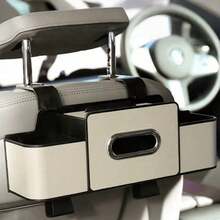 Universal Car Seat Back Organizer, Includes 1 Tissue Box, 1 Multi-Function Car Interior Storage Box With Hook, And 1 ABS Resin Car Back Storage Rack, Convenient For Driver And Passengers To Easily Access From Both Sides - Multicolor - View 10