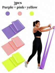 1, 2, 3, 4, 5pcs Yoga Resistance Bands, Fitness Resistance Bands, Strength Training Bands, Resistance Band Set, Suitable For Yoga, Pilates, Stretching And Other Fitness Exercises, Portable, Best Resistance Bands For Home, Office, Yoga Studio And Travel, -Home Fitness Equipment - Multicolor - View 4