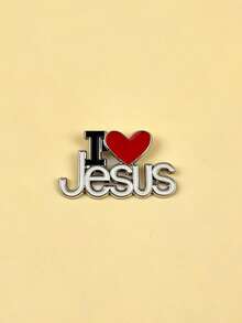 I Love Jesus 心形胸針 信仰字母別針 包包與夾克飾品 禮物 - 彩色 - 查看 4