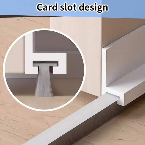 Detachable TPE Door Bottom Seal Strip, Windproof, Dustproof, Sound-Insulating, For Indoor Bedroom