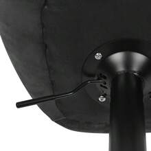 Set Of 2 Bar Stools – Striped Velvet Upholstery – Black Flared Base – Height Adjustable – With Footrest – 360° Swivel – Load Capacity: 120 Kg - Black - View 8