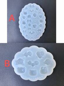 玫瑰花樹脂鑄造模具 矽膠模具配件 樹脂液模具 樹脂鑰匙圈矽膠模具 樹脂模具 - 矽膠 - 查看 6