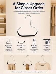 1pc Random Color Hat Organizer Rack, Hanging Hat Holder For Wardrobe/Closet, Multi-Functional Hat Display Rack - Multicolor - View 8