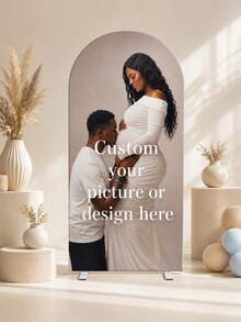 1pc Elastic Banner Arch Backdrop, Personalized Custom Multi-Size Arch Decoration, Suitable For Dome Background Frame Custom Arch Backdrop Set, Create Festive Atmosphere, Multiple Sizes Available, Suitable For Birthday And Theme Parties - Multicolor - View 8
