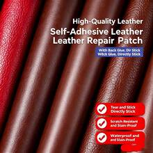 1 Self-Adhesive PVC Leather Repair Patch, Leather Repair Tape, DIY Suitable For Repairing Sofas, Chairs, Tables, Handbags, Shoes, And Motorcycle Seats - Dark Brown - View 8