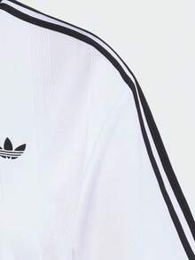 Adidas Originals Women's JACQUARD TEE Short Sleeve Knit Collarless T-Shirt TJV9647 - White - View 5