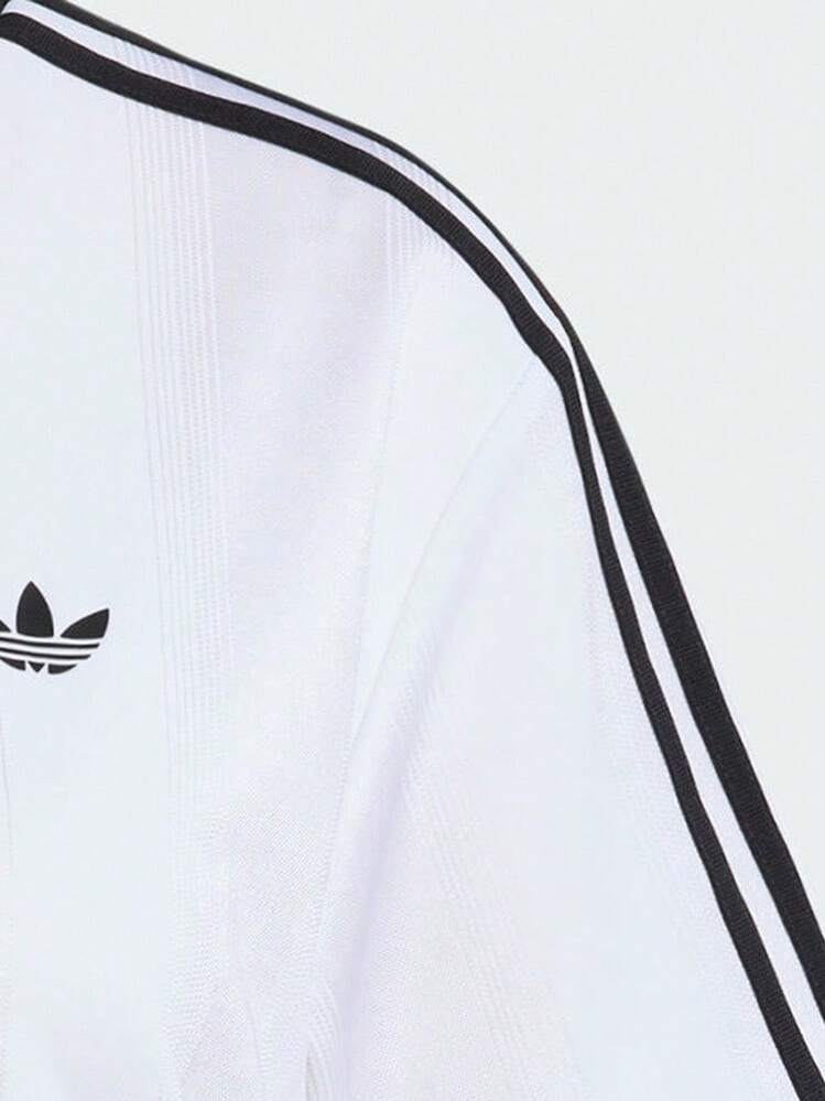 Adidas Originals 女款緹花短袖針織無領T恤 TJV9647 - 白色 - 查看 5