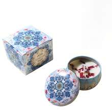 1pc Vintage Pattern Soy Wax Scented Candle | Wedding Birthday Hotel B&B Christmas Elegant Decor High-End Gift - Apple - View 9