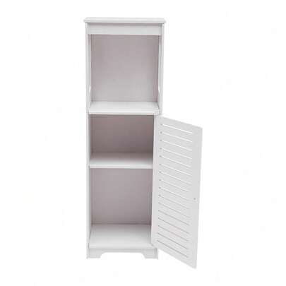 SENDERPICK Badezimmerschrank, Schmaler Badschrank mit 1 Türen, Beistellschrank Aufbewahrungsschrank mit 3 Schubladen, Kleiner Schrank aus PVC-Platte, Jede Ebene eine Tragfähigkeit von 2.5kg [Nice gift for your family&friend]