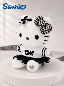 SANRIO 1個毛絨娃娃吊飾，小巧可愛棕色娃娃，黑色或淺藍色服裝，聚酯纖維包包掛飾，背包吊飾，汽車裝飾，節日驚喜禮物，適合女孩、青少年和朋友的理想禮物 - 灰白色 - 查看 10
