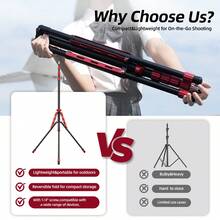 Ambitful GM09 Reverse Folding Light Stand, Portable Photography Tripod Stand, Suitable For LED Panel Lights, Flash, Softbox, Studio Photography - View 5