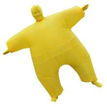 Halloween Christmas Party White Silicone Inflatable Costume, Unisex Inflatable Costume, Holiday Personalized Outfit Inflatable Costume, Blower Included, Battery Not Included - Yellow - View 10