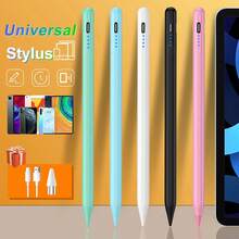1 pieza Bolígrafo táctil universal de aleación de aluminio compatible con tabletas y teléfonos inteligentes Android/Windows, compatible con Samsung/tabletas, bolígrafo para dibujar - Multicolor - Ver 3