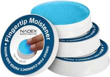 Nadex 3 Pack Fingertip Moistener Pads, Blue - Non-Slip Counting Cash Bills Separating Documents - Finger Moisturizer  Greaseless Odorless - ColorA - View 1