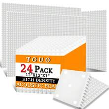 TOUO Pyramid 6-48Pack Sound Insulation Panels Acoustic Foam For Media Room Living Room Interior Wall Decor Wall Sound Absorbing - TOUO - View 14