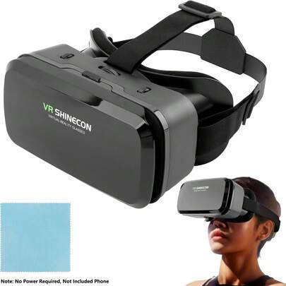 YIYI Smartphone VR Glasses, 100° Wide Angle VR Headset - Adjustable Pupil Distance, Lightweight Design, Compatible With 4.0-6.0 Inch Phones, Immersive 3D Movies And Games, Best Gift For Men And Women - 1pc