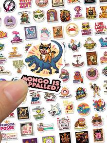 100pcs Dungeon Crawler Carl Stickers, Cute Game Meme Humorous Stickers, Suitable For Laptop, Phone Case, Guitar, Skateboard, Retro Gamer Style, DIY Gift - Multicolor - View 6