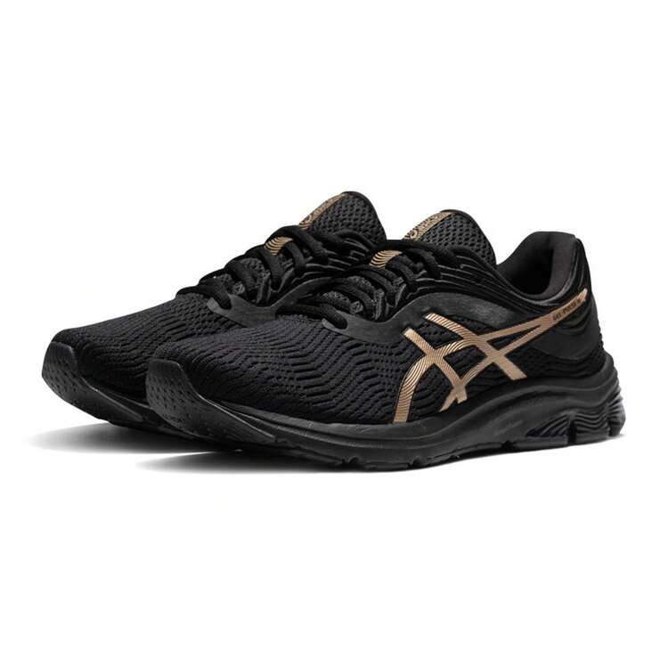 Asics أحذية جري نسائية - أسود/ذهبي - مشاهدة 1
