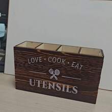 1 pieza Organizador de utensilios de malla para escritorio, estante de clasificación de palillos de madera, almacenamiento y organización del hogar para cocina, dormitorio, escritorio, regalo del Festival de Primavera de Año Nuevo - Multicolor - Ver 6