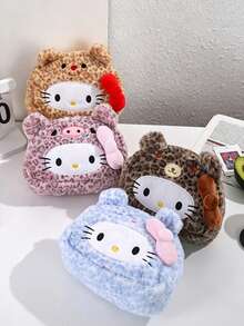 SANRIO 可愛 Hello Kitty 絨毛筆袋，可愛貓咪化妝包 - 毛絨款 - 查看 10