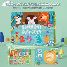 4 Themes Reusable Busy Sticker Book Large Size Travel Essential Activity Book, Transportation Farm Dinosaur Ocean Animals Time Basic Learning Book, Portable Outdoor Car Train Travel Educational Quiet Book, Montessori Toy, Magic Hook And Loop Matching Puzzle Toy - Multicolor - View 12