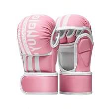 Unisex Martial Arts Boxing Gloves, MMA Hybrid Open Palm Thick Padded Gloves, Suitable For Boxing, Fighting, Muay Thai, Punching Bag Training And Other Sports. - Multicolor - View 19