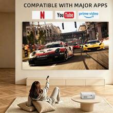 AOC Entry-Level Home Cinema Projector | 240P Native & 1080P Support | Simple Plug-And-Play Movie Projector For Cozy Bedroom & First-Time Viewing,No HDMI Cable Included - Video Projector - View 5