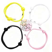 Back To School 4pcs/Set Colorful Sun Moon Star Nebula Pendant Necklace For Girls Best Friend Student Graduation Gift Suitable For Party Jewelry Friendship Necklace Gift - one-size - View 10
