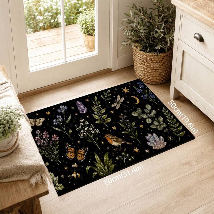 1pc Polyester Kitchen Drain Mat, Non-Slip Absorbent Quick-Dry Floor Mat, Kitchen Sink Countertop Mat, Home Door Mat, Living Room Bedroom Bathroom Decorative Mat, Pet Mat, Holiday Home Gift - Multicolor - View 6