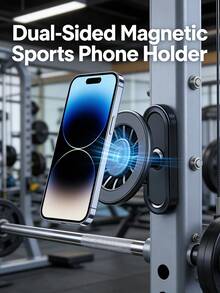 360° Rotatable Magnetic Phone Holder, Strong Magnetic Base Suitable For Iron Surfaces, Compatible With All Phone Models, Adjustable Phone Stand, Modern Stable Structure, High-Strength Aluminum Alloy Magnetic Phone Holder, High-Quality Iron Surface Accessory Suitable For Gym And Sports Scenes - Multicolor - View 6