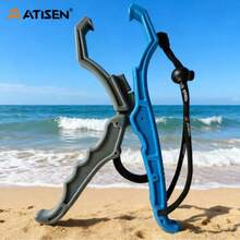 Fish Control Gripper, Non-Damaging Lure Fish Control Pliers, Plastic Floating Fish Clip, Fish Grabber, Fish Retriever, Fishing Tackle - Square-head Grey-blue Fish Trap - View 2
