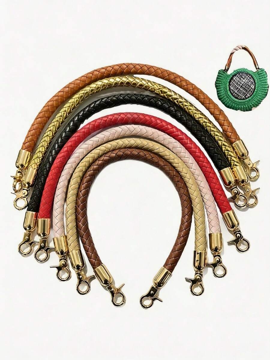 Woven Bag Handle With Gold Spring Buckle DIY Handbag Chain Strap Replacement Accessory, Suitable For Making Wallets - Gift Box Handle - View 1