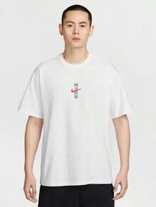 Nike Sportswear Versatile Fashion Niche Design Comfortable Sport Casual Crew Neck Short Sleeve T-Shirt Men's White - White - View 2